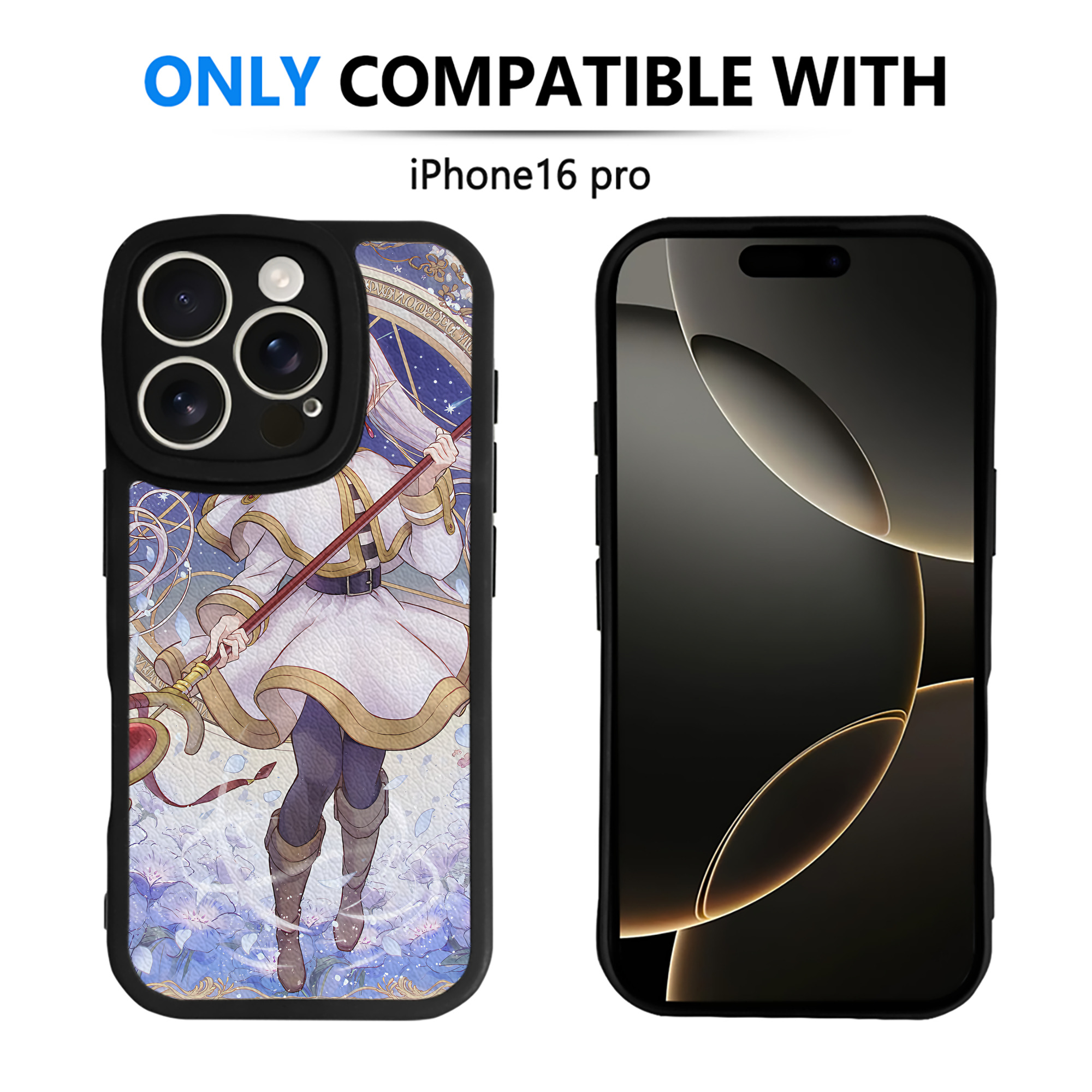（画像用） 葬送のフリーレン Frieren 【iPhone 16シリーズ対応】シリコンスマホケース（レザー調） 材質：シリコン